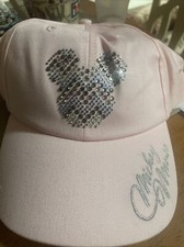 Pink Mickey Mouse Bling Adjustable Baseball Hat