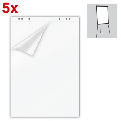 Flipchart-Papier blanko 67,5 x 98,0 cm, 20 Blatt, 5 Blöcke