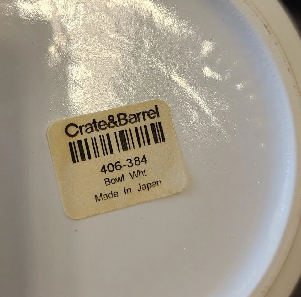 NWT Set of 6 Crate & Barrel Small White Bowls 4" Individual Ramekin Custard Rice - Image 3 of 4