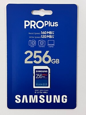 New Samsung PRO Plus 256GB SDXC Full Size Memory Card MB-SD256K/AM