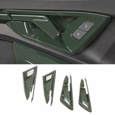 Fit For Audi A3 2022-2023 Bright Dark Green Inner Door Handle Bowl Cover Frame