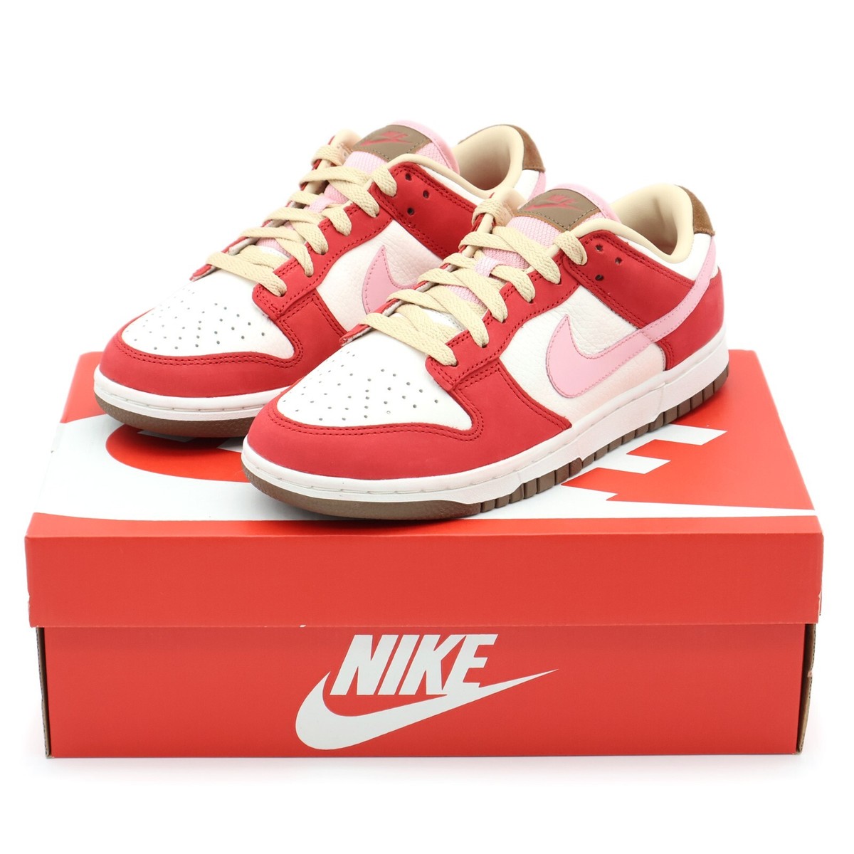 FB7910-600 Nike Dunk Low PRM Bacon Sport Red Sail Medium FB7910-600 Nike Dunk Low PRM Bacon Sport Red Sail Medium
