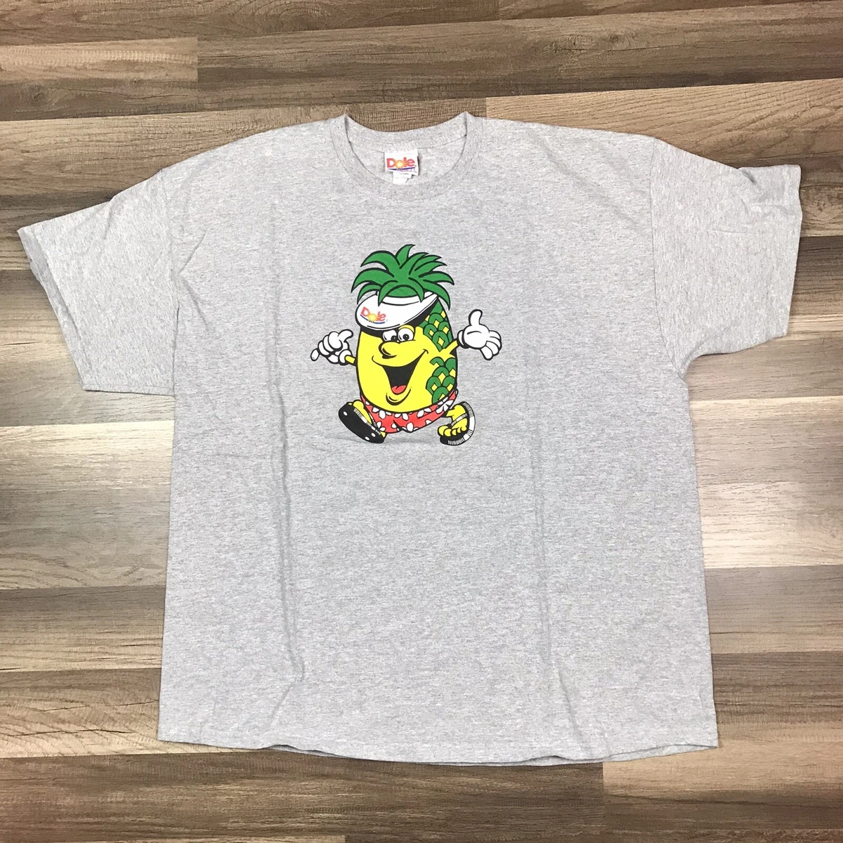 Vintage 90 s Dole Hawaii Hug A Pineapple Grey T Shirt Adult 2XL