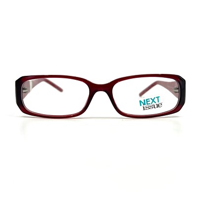 Next Issue AN 186 COL 30 Wine Red Rectangle Eyeglasses Frames 54[]16 135 mm A6