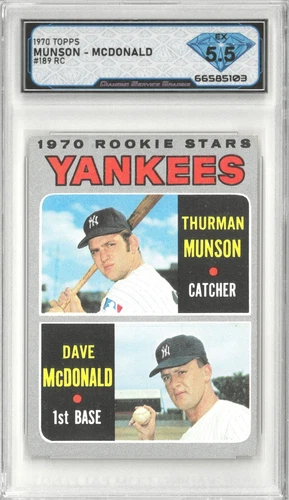 1970 Topps THURMAN MUNSON - DAVE MCDONALD #189 Rc 💎 DSG 5.5 EX
