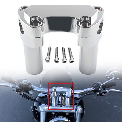 3.5'' For Harley Sportster XL883C XL1200C Straight Handlebar Risers & Top Clamp