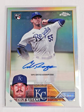 Cole Ragans 2023 Topps Chrome Update Auto RC Refractor 227/499 Rookie #AC-CRA