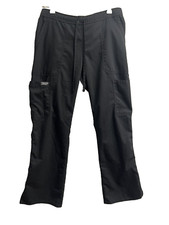 Cherokee Womens Scrub W/pockets elastic waist medical black sz small EUC
