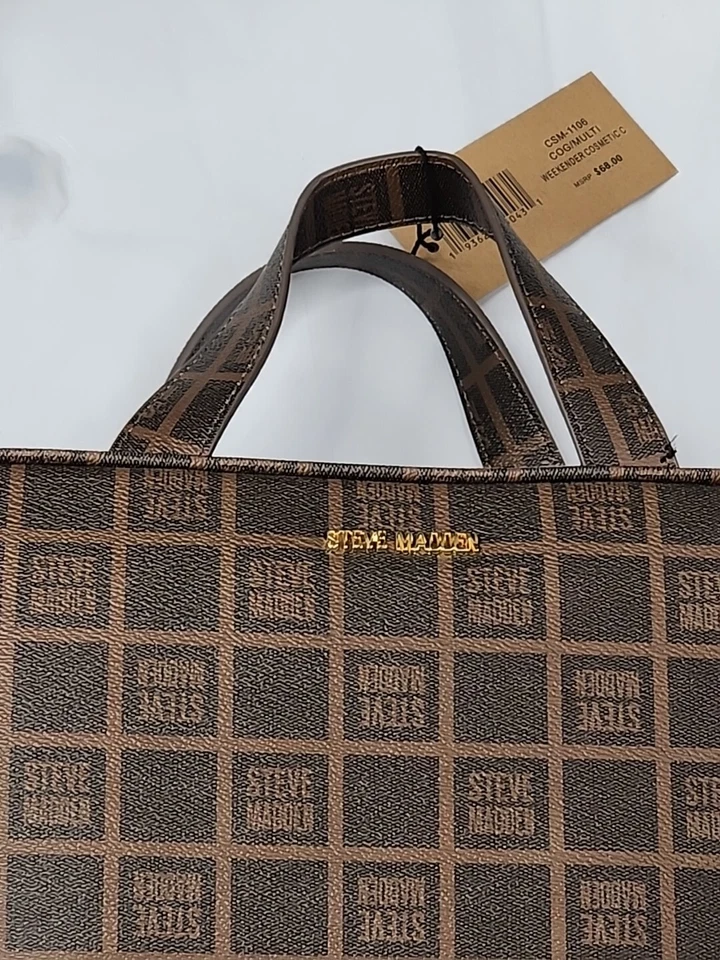 Steve Madden Bolso de Cosméticos Fin de Semana Bolso de Noche Marrón Diseñador Foto 2 de 4