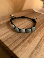 Larimar adjustable handmade braclete