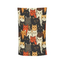 Cute Cat Beach Towel,32x52in,Quick-Dry Sand-Free Pet Bath Towels,Microfiber L...