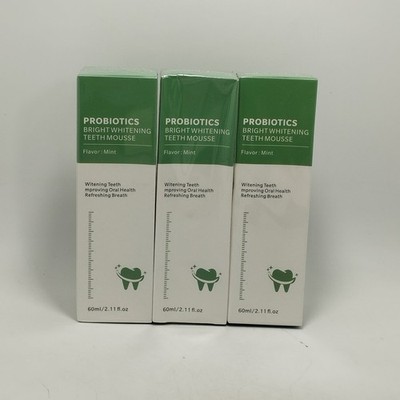 3er Pack x Probiotika Aufhellende Zähne Mousse Mund Reparatur Schaum Frischer Atem