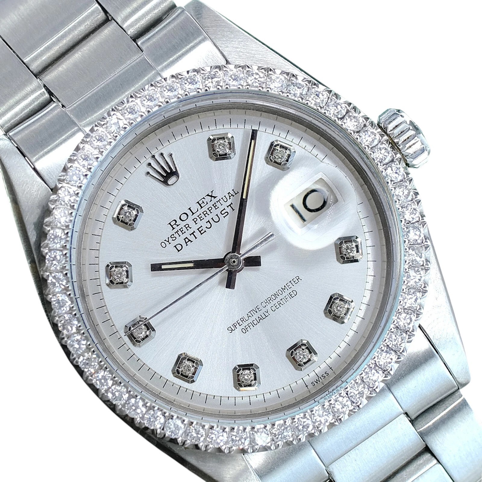 Rolex Datejust Stainless Steel 1.80ctw Diamond