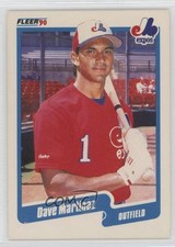 1990 Fleer Dave Martinez (90 in Red on Front) #353 1r3c