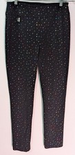 Joseph Ribkoff Pants Womens 6 Black Textured Trousers Stretch Pull On 754m 