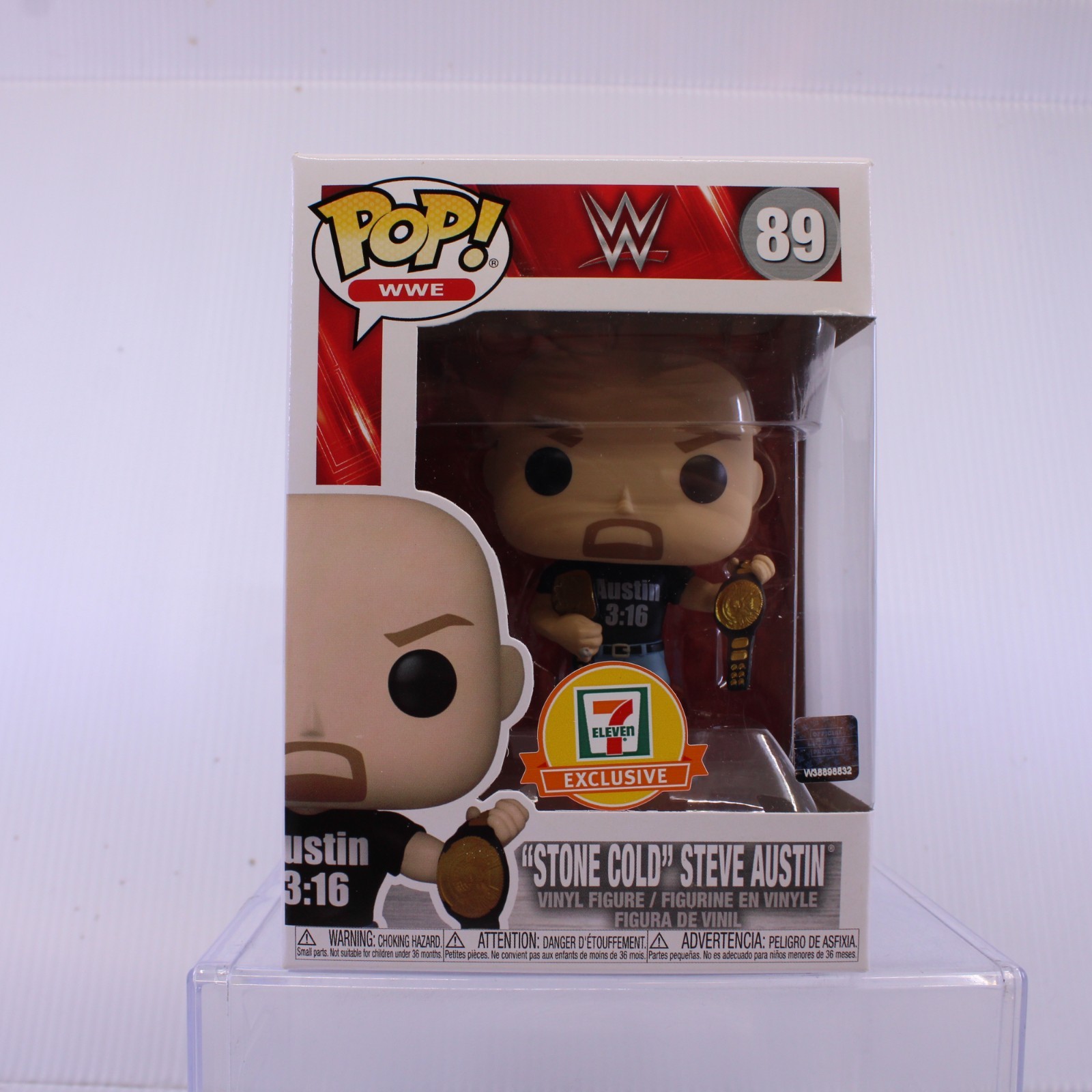 F2 Funko Pop Wwe Wwf Stone Cold Steve Austin 7-11 Exclusive Vinyl Figure 89