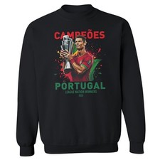 Portugal Campeoes - Soccer Champions Ronaldo Tribute Unisex Crewneck Sweatshirt