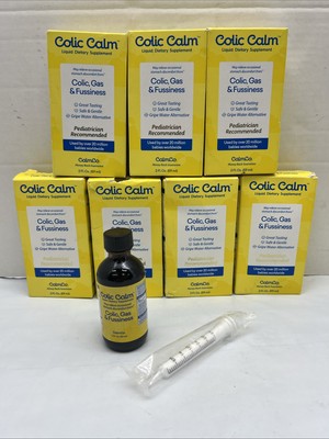 Colic Calm Colic, Gas Reflux Gripe Water fl oz *LOT OF 7* NEW