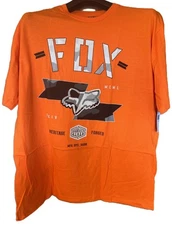 Fox Racing Gorged Tee Orange Motorcycle MX Logo T-shirt Adult Size X-large