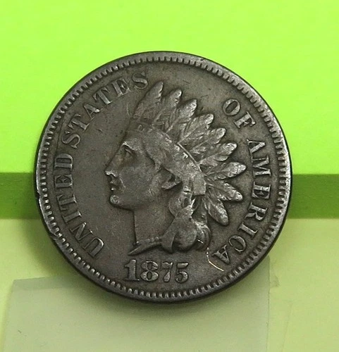 1875 Indian Head Cent grades VG-Fine