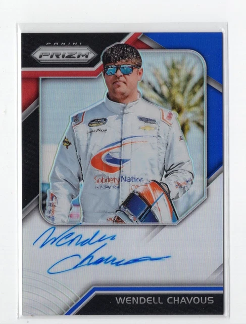 2018 Panini Prizm NASCAR Signatures Blue SP/99 Wendell Chavous #DS-WC