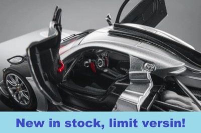 LCD model 1/43 Pagani Huayra R Diecast Full Open Super Car Silver