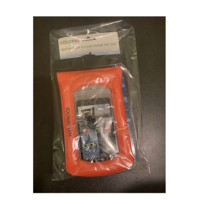 Kolorae Waterproof & Float Phone Dry Bag Orange White Pink