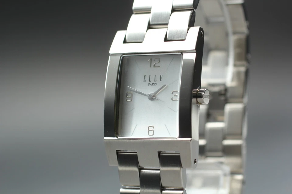 [N MINT] Elle Paris EL050-030 Silver Tank White Dial Quartz Ladies Watch JAPAN - Image 2 of 4