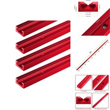 SeekLiny 4Pack 36" T-Track For Woodworking Red Double-Cut