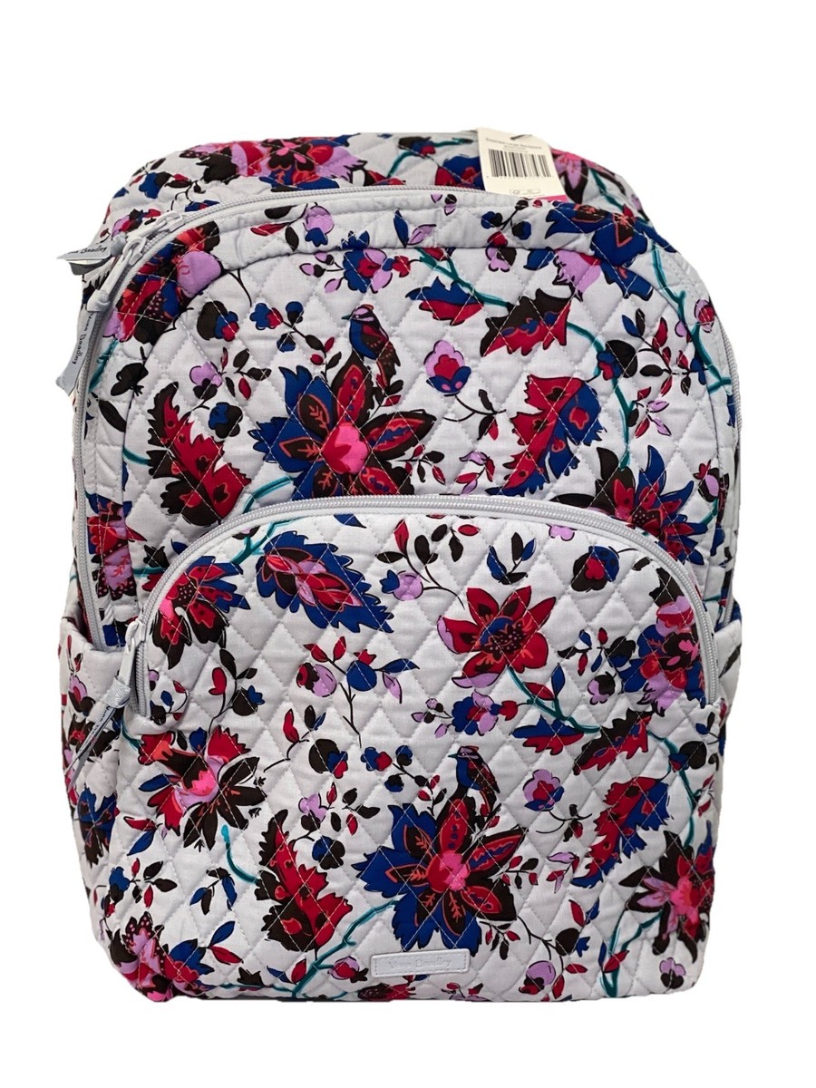 Vera Bradley Essential Large Backpack Laptop Pocket NWT Cotton