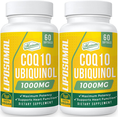 1000Mg Liposomal Coq10 Softgels | Better Absorption Coq10 Ubiquinol Supplemen...