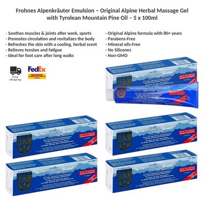 Frohnes Alpenkrauter Emulsie Alpine Herbal Soothing Massage Gel for Muscles x5