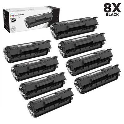 LD 8PK Comp Black Laser Toner Cartridge for HP 12A Q2612A LaserJet 1015 1018