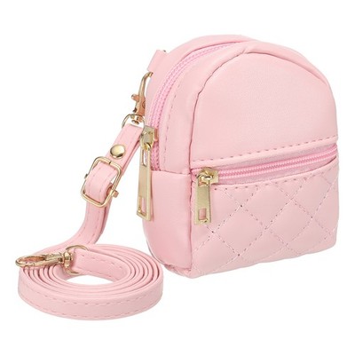 Süße Kosmetiktasche für Frauen, Umhängetasche Dunkelrosa