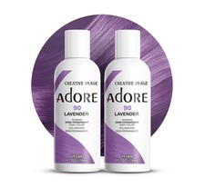  2 Pack Adore Semi Permanent Hair Dye Color 4oz  090 Lavender 