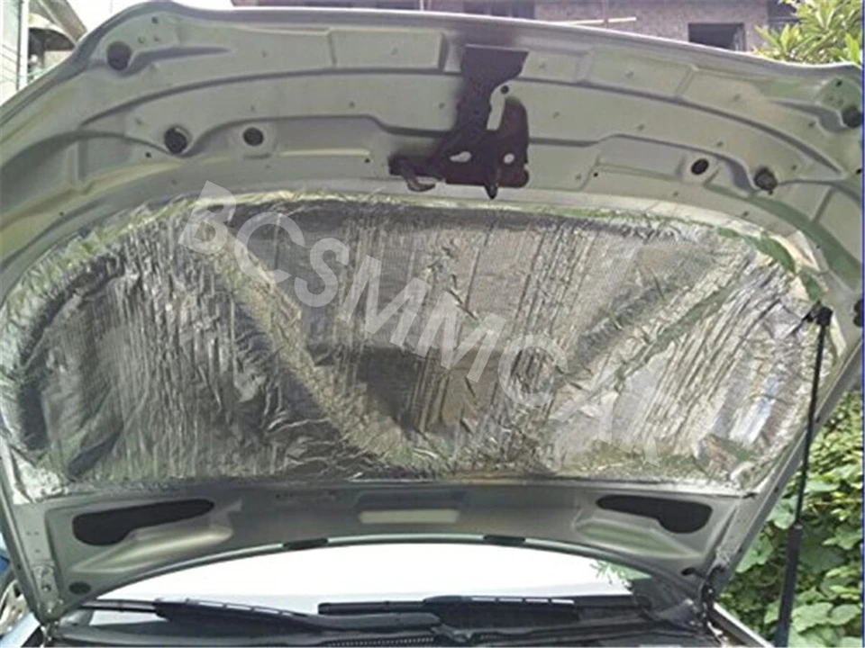Heat Shield Dynamat Sound Deadener Car Hood 10mm Foam Mat PE Alumium Shield 1Pcs Foto 3 de 4