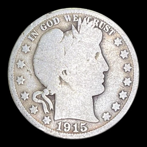1915-S Barber Silver Half Dollar