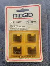 Ridgid 3/8" Pipe Threader Die Set 37820 12R 11R 00R 0R 111R 30A