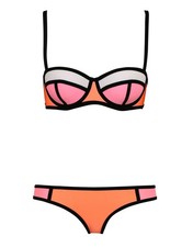 NEW Womens Neoprene Bikini Set Wet Suit - Push Up Colored Swimwear Bathing Suit