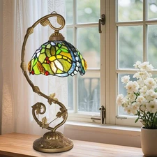 Tiffany Lamp,Stained Glass Table Lamp for Bedside,Living Room,Bedroom,Office,...