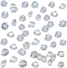 500PCS Diamonds, Mini Clear Glass Fake Crystals for Vase Fillers, Wedding Decor,