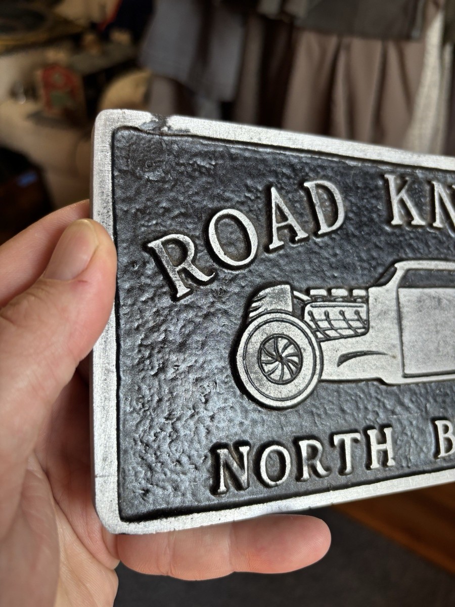 Car Club Plaque Plate Vintage Original Oil Gas Early Auto Road