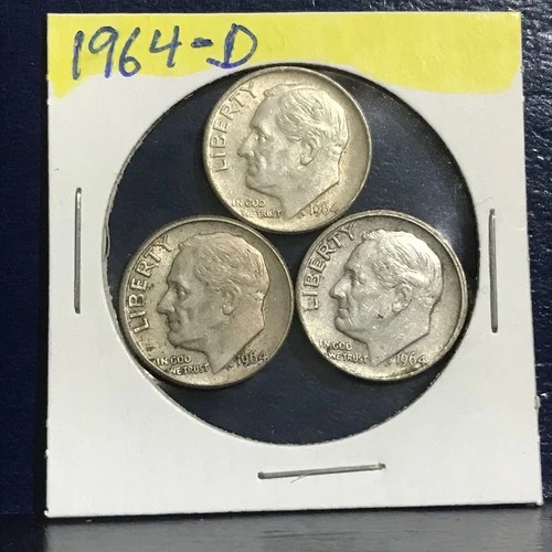 Photo of a 1964-D Roosevelt Dime from an eBay listing that sold on Jul 22, 2026