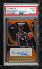 2023 Panini Prizm Rookie Signatures Gold 1/10 Sidy Cissoko PSA 9 MINT Auto dq2