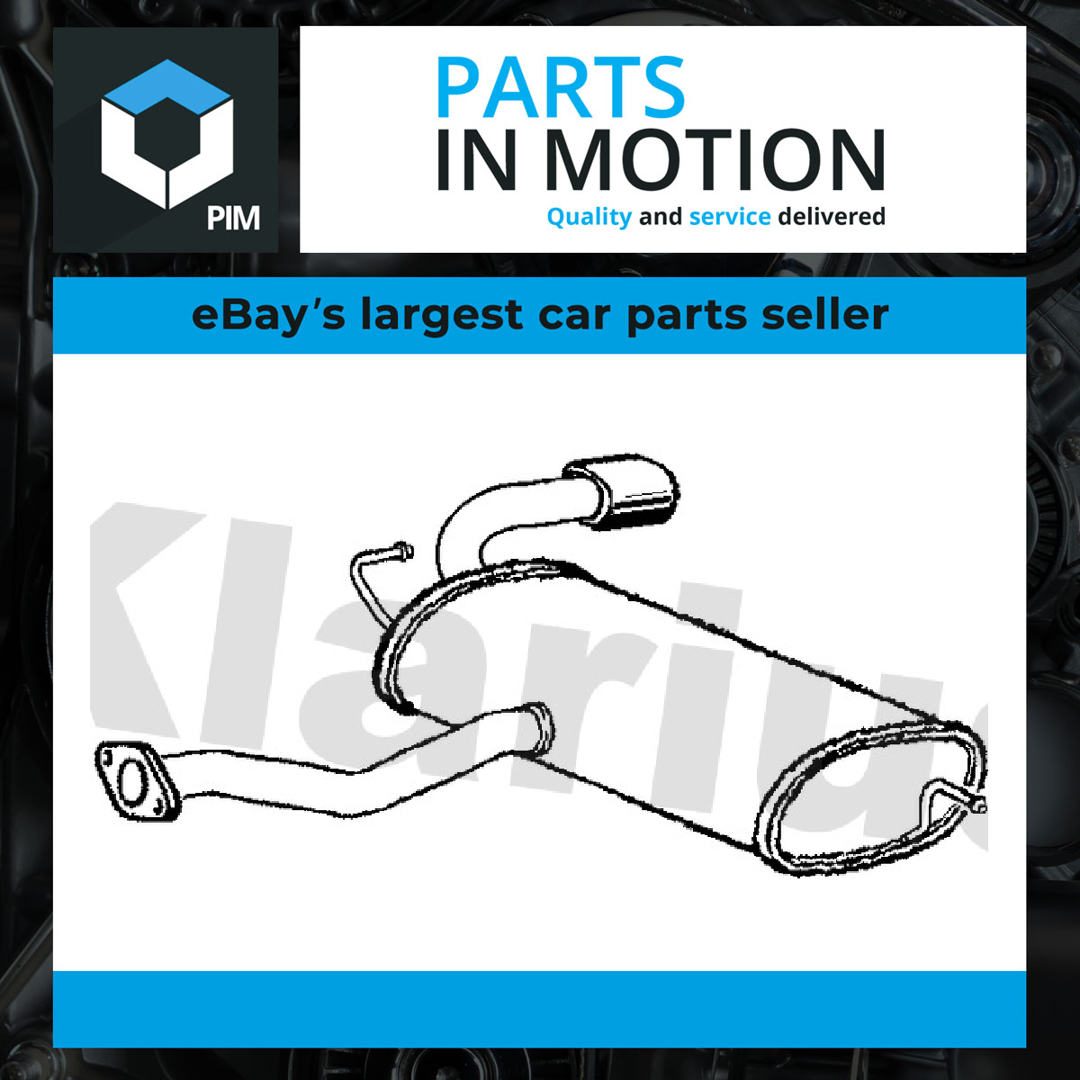 Exhaust Back / Rear Box HY190L Klarius 287002E101 287002E151 231124 Quality New