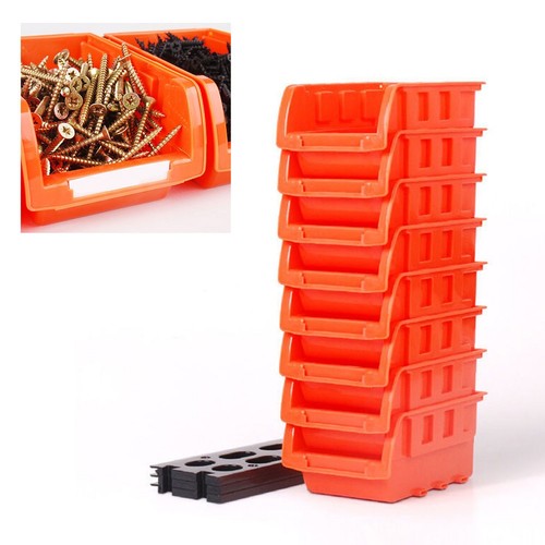 Save Space With 8 Piece Set Of Orange ABS Storage Boxes 16*105*75cm Each - Picture 4 of 9