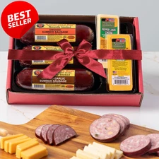 Gourmet Cheese & Sausage Gift Box Wisconsin Cheddar Jalapeño Holiday Set - US