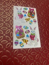 Vintage Hambly Prism Easter Bunny Half Sticker Strip