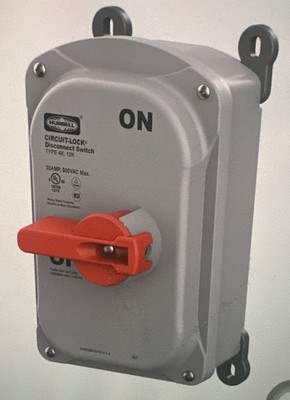 HUBBELL HBLDS30 CIRCUIT LOCK 30-Amp DISCONNECT SWITCH 600V 30A 15HP