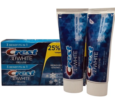Crest 3D White Advanced Glamorous White Toothpaste 75ml – Twin Pack